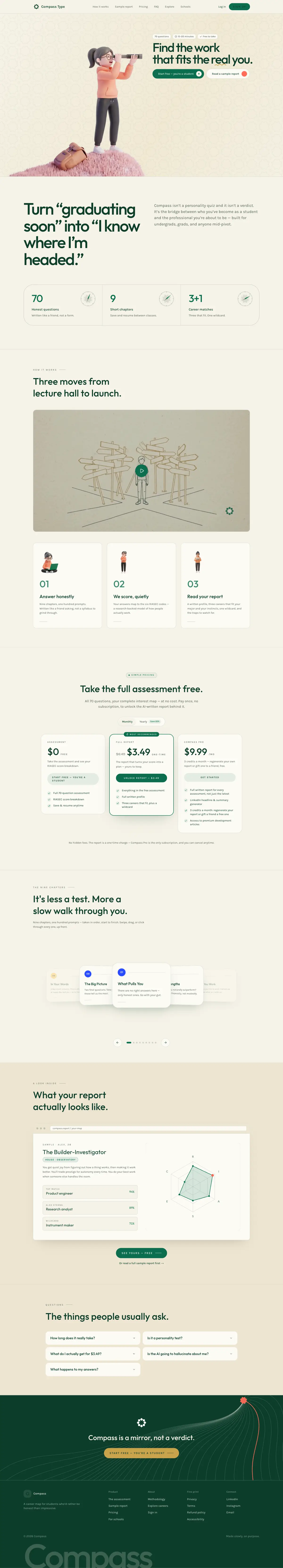 The full Compass Type homepage