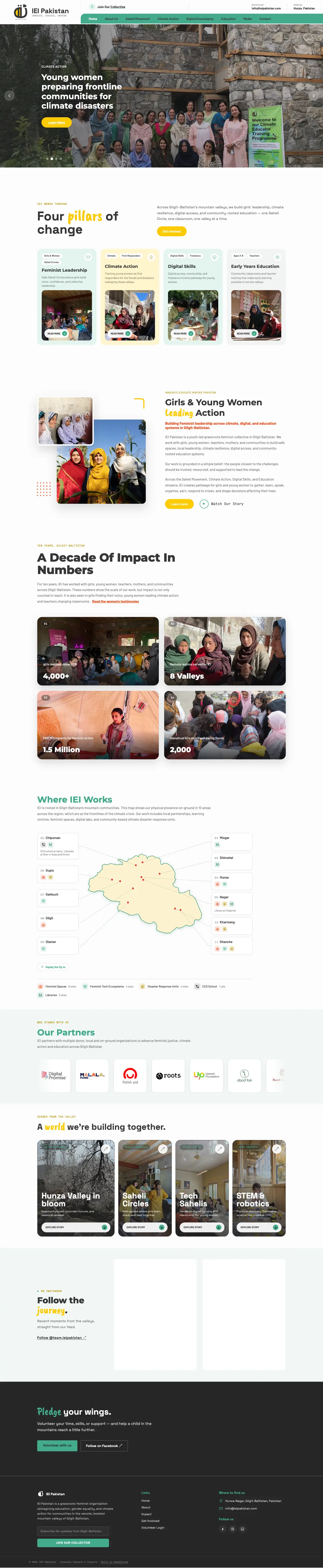 The full IEI Pakistan homepage