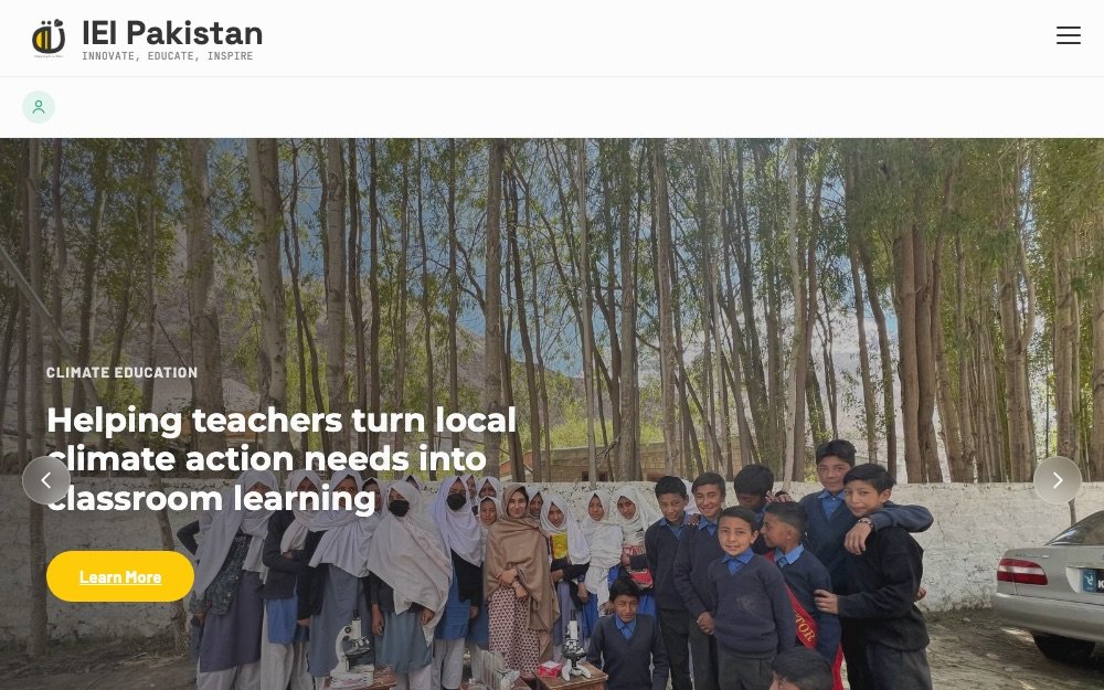 The IEI Pakistan homepage